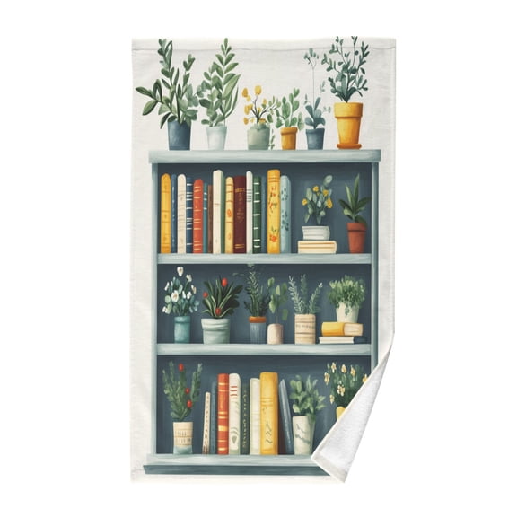 Yayeee 100% Cotton Hand Towels for Bathroom 16" x 28" Soft Absorbent Kitchen Towel, White Shelf