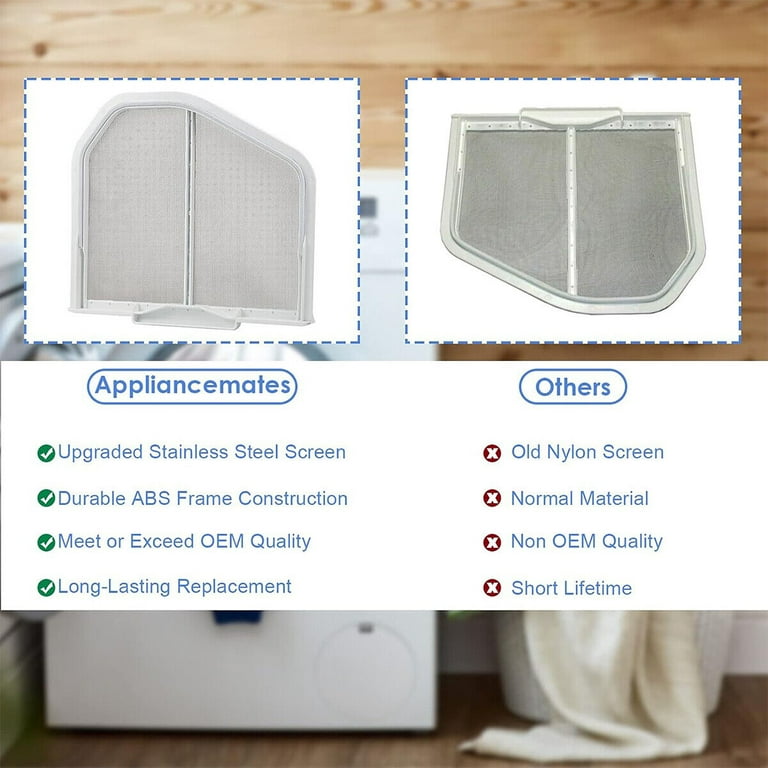 W10120998 Dryer Lint Filter Catcher Stainless Steel Screen