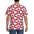 thumbnail image 3 of Vsdgher Tulips Flowers Print Men's Dry Fit Mesh Athletic Shirts Moisture Wicking Tennis T-Shirt Tops, 3 of 9