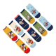 thumbnail image 4 of 5 pares de calcetines de algodón para bebés, calcetines deportivos transpirables con patrón de dibujos animados de tubo medio para niños L 17‑19CM para niños de 6 a 8 años, 4 of 5