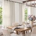 thumbnail image 3 of TURCURNO Light Filtering Linen Curtains for Living Room and Office,Soft Fabric Bronze Grommet Semi Sheer Privacy Drapes 2 Panels,Ivory White,52"x96", 3 of 10