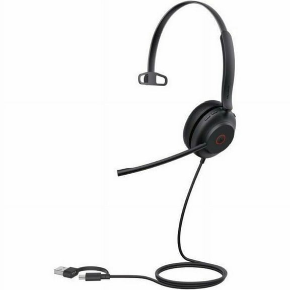 Yealink UH35 Mono USB-C/A Wired Over-the-head Mono Headset - Black