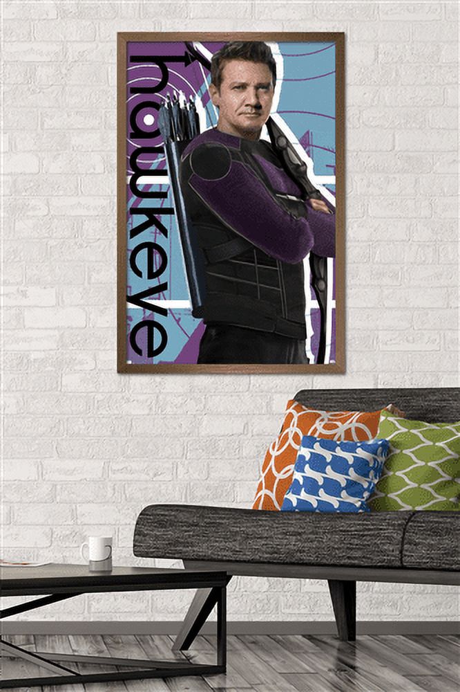 Marvel Hawkeye - Hawkeye Wall Poster, 22.375" x 34", Framed