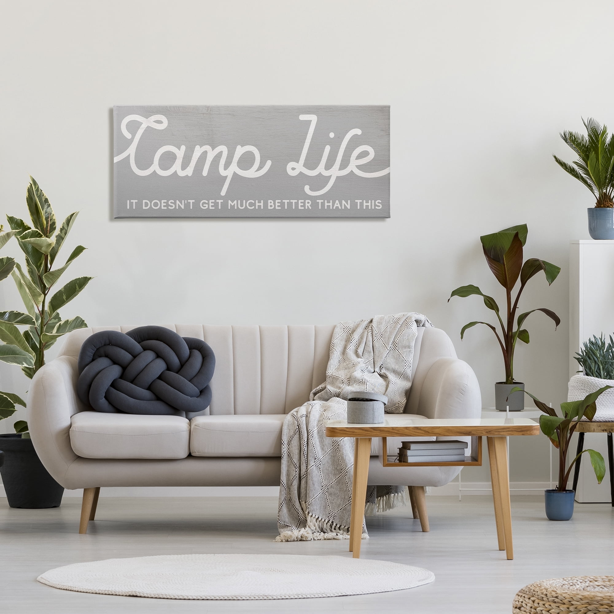 Stupell Industries Camp Life Better Than This Phrase Adventure Motivation Inspirational Painting Gallery Wrapped Canvas Print Wall Art, 20 x 48