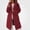 Red, variant on ITSAME Womens Fuzzy Fleece Long Coat Sherpa Lapel Collar Zip Up Winter Warm Comfy Outerwear Army Green Size M