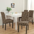 thumbnail image 3 of Chair Covers for Dining Room Set of 4, Stretch Dining Chair Cover 4 Pieces, Washable Kitchen Parsons Chair Slipcovers 4 Pack, Removable Seat Protector for Home and Party, 3 of 4