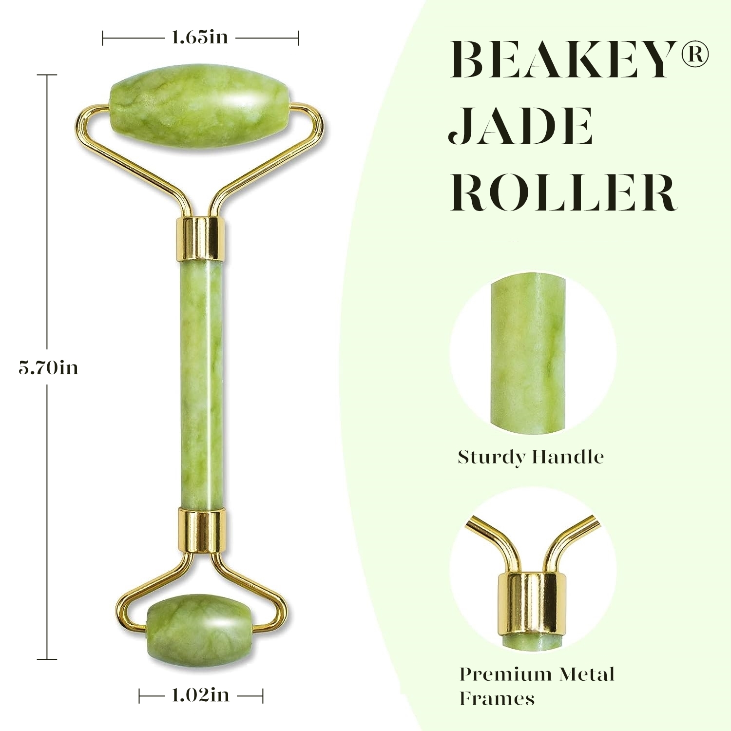 Beakey Natural Jade Roller & Gua Sha Set photo 3