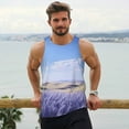 thumbnail image 6 of Picia Lavender Fields Under Blue Sky Printed Men’s Performance Tank, Men's Workout Tank Top Moisture-Wicking Tank Top Muscle tee, Breathable Workout Shirt-Small, 6 of 7