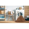 thumbnail image 2 of Ahgly Company Machine Washable Indoor Square Industrial Modern Mahogany Brown Area Rugs, 5' Square, 2 of 7