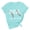 Z1-Light Blue, variant on Endives Thou Shall Not Steal Unless You Can Beat The Throw Women's Letter Baseball Love Print Round Neck Short Sleeve T Shirt Top