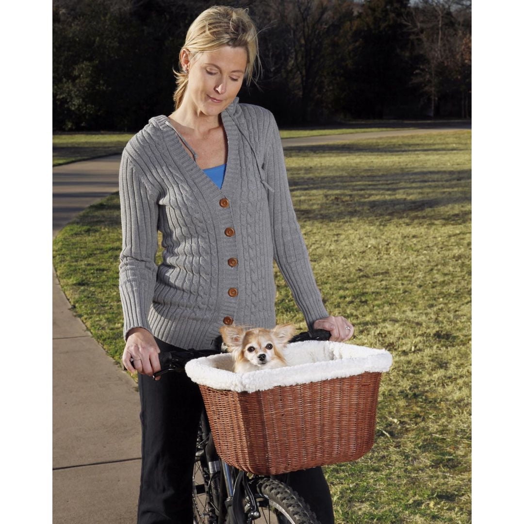 Petsafe happy ride wicker bicycle basket for dogs hotsell