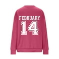 thumbnail image 6 of SERTG Women's Heart Print Sweatshirt Casual Pullover Long Sleeve Crewneck Valentine Tops Cute Love Graphic Spring Fall Outfits(Hot Pink,S), 6 of 6