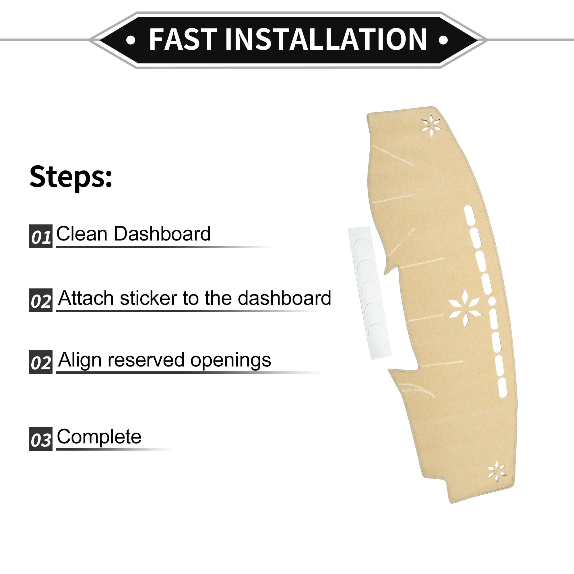 Dash Cover Compatible for Lexus LS LS460 LS600H 2007-2012, Non-Slip Polyester Silicone Beige Center Console Dashboard Cover Mat Pad Carpet
