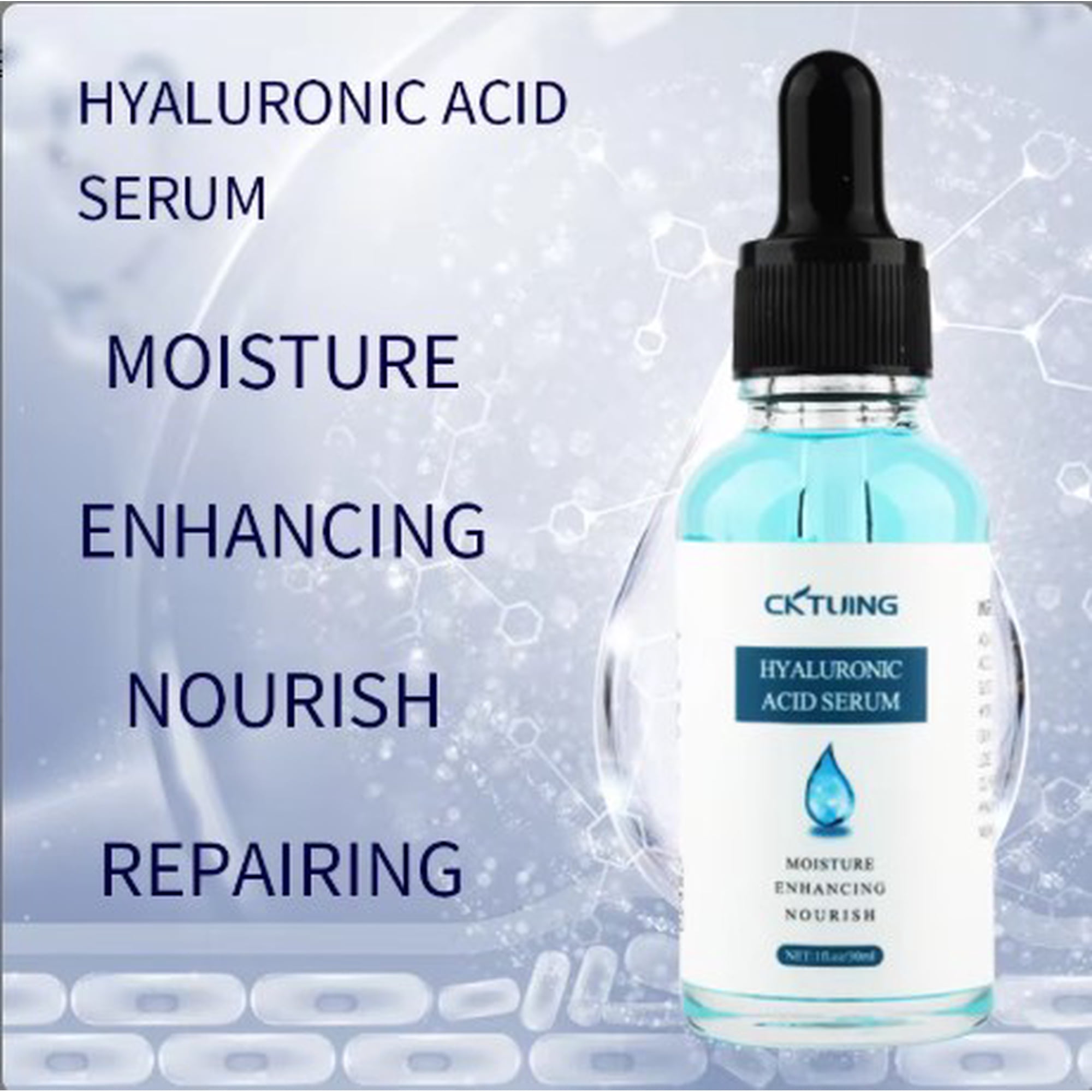 Pure Hyaluronic Acid Serum – 100% Pure, Fragrance-Free, Hydrating Facial Serum for Face & Skin – Anti-Aging, Plumping, Moisturizing – For All Skin Types – 30 ml