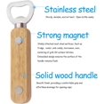 thumbnail image 5 of Paquete de 2 abridores de botellas de cerveza magnéticos para nevera con mango de madera maciza, se quedan fácilmente en la nevera y en la caravana para un almacenamiento cómodo - Gadget de cocin, 5 of 5