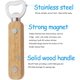 thumbnail image 5 of Paquete de 2 abridores de botellas de cerveza magnéticos para nevera con mango de madera maciza, se quedan fácilmente en la nevera y en la caravana para un almacenamiento cómodo - Gadget de cocin, 5 of 5