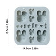 thumbnail image 2 of Cookie Cutter Cute Bunny Theme Silicone Drip Gel Homemade Diy Chocolate Candy Cake Molds, 2 of 8