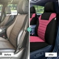 thumbnail image 6 of FH Group Car Seat Covers Premium 3D Air Mesh w/ Removable Headrest, Universal Fit Airbag Compatible for SUV, Sedan, Van Pink - Front Set, 6 of 6