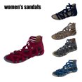 thumbnail image 2 of CAROOTU Sandales Plates Respirantes à Bout Rond Chaussures de Plage d'Été pour Femmes Vintage, 2 of 7