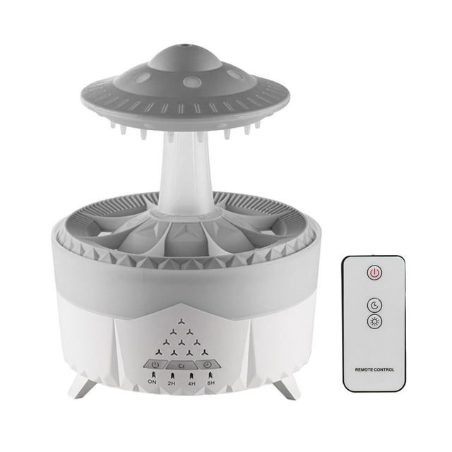 Humidificador Raining , difusor de aceites esenciales, 350ml de capacidad, adaptador US 110V con luz ambiental de 5,7x7 pulgadas para SPA portátil