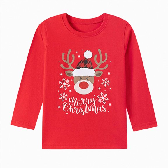 Gubotare Toddler Girl Shirts Christmas Shirts Girl Long Sleeve Tshirts Graphic Tees 5T