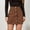 Brown, variant on Idoravan Women's Basic Versatile Skirt Clearance Fashion Women Button Zipper High Waist Tight Solid Pocket Retro Skirt Women Pleated