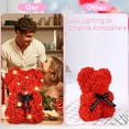 thumbnail image 4 of Lockways Glowing Rose Teddy Bear with Box Birthday Gift for Wife and Mother, Teddy Rose Flower Wedding Bear, 4 of 9