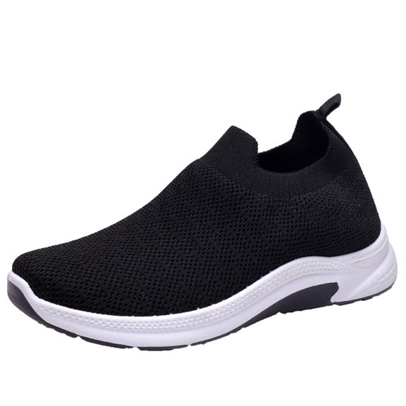 NOKIO Women's Pull-on Walking Shoes Non S𝗅ip Casual Sock Sneakers Lightweight Tennis Fashion Sneakers Sports Workout Gym Shoes for Running, Comfortable Cushion Tennis Shoes