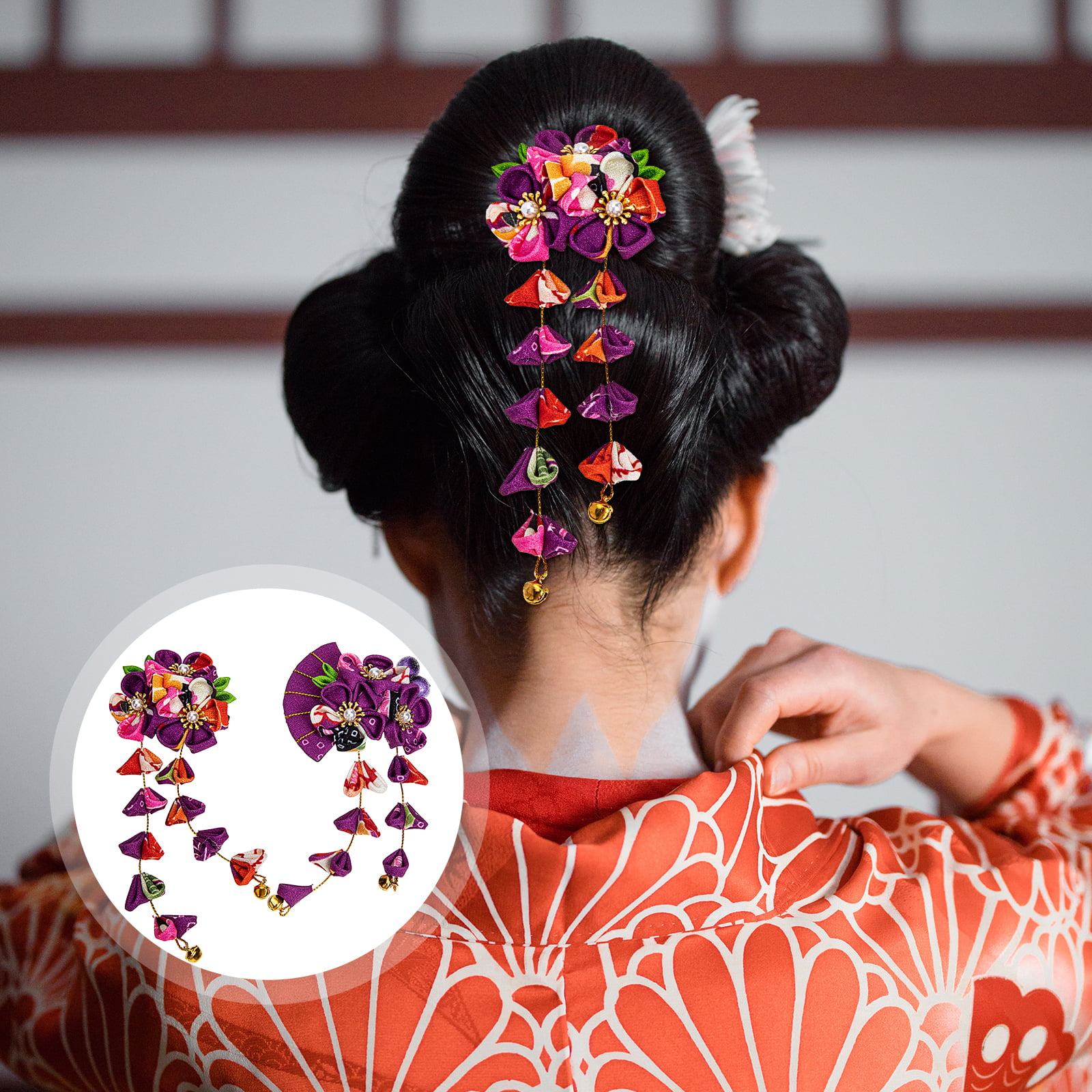 Hair Clips Kimono Flower Hair Pins With Tassel Kimono Hair Accessories Hair  Ornament For Women | Fruugo NZ