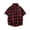 Red, variant on Plaid Shirts for Men Short Sleeve, Casual Tops Button Down Shirt, Blue