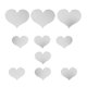thumbnail image 4 of Crea tu propia decoración artística para el hogar: pegatinas para espejos con forma de corazón en plata para la sala de estar y el dormitorio, 4 of 8
