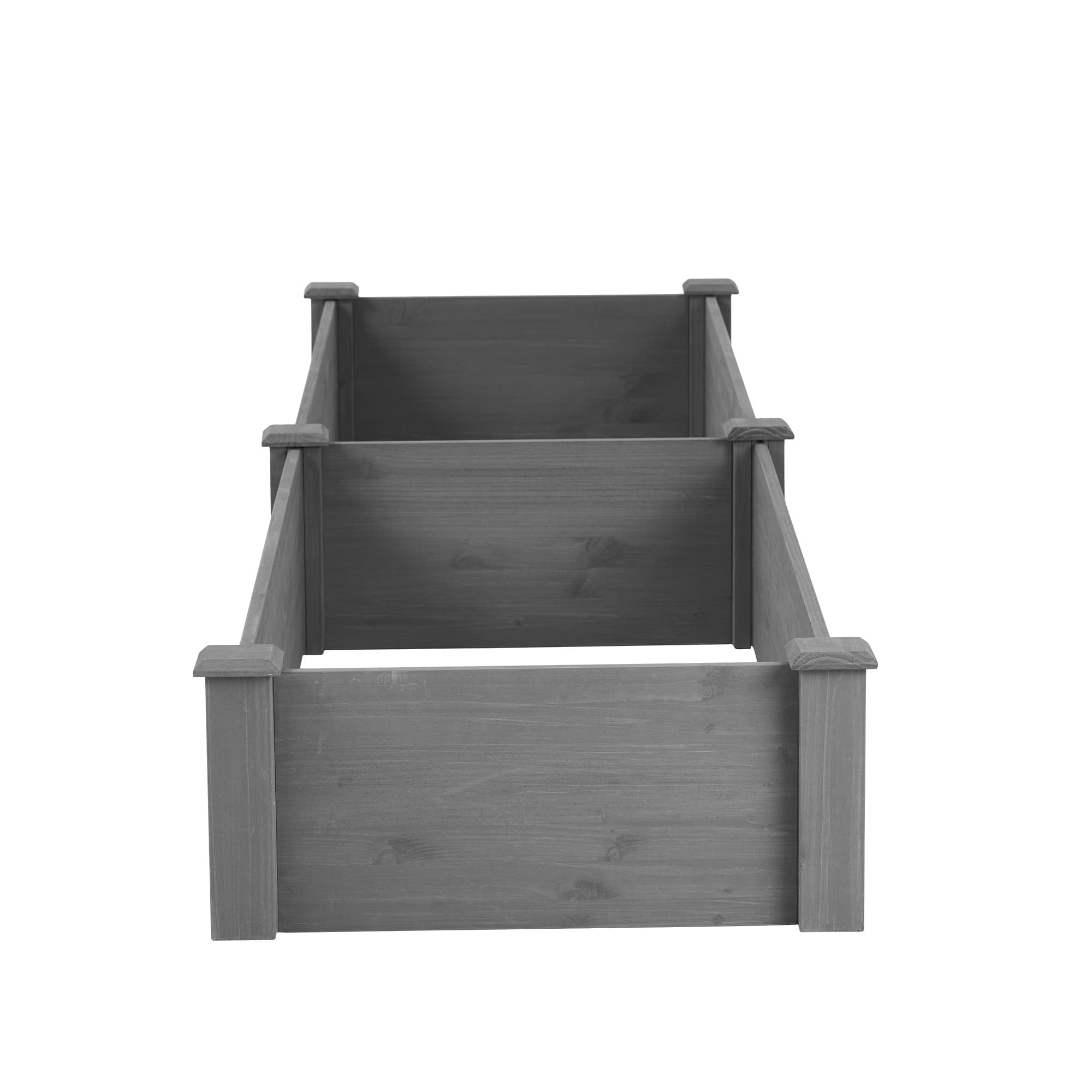 Over Ground Raised Garden Bed 96x28x10 Inch Large Long Planter Box Tool Free Assembly Natural Wood Outdoor Planter for Fruits Vegetables Flowers Herbs