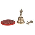 thumbnail image 3 of Campana de bronce Campana budista tibetana Campana de mano de bronce con relleno Vajra para oración de meditación TOMSHOO Campana de bronce, 3 of 6