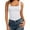 White, variant on Women's Seamless Square Neck Compression Tank Top Shirt For Shapewear And Workout Slim Fitted Camisole