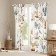 thumbnail image 3 of Castle Fairy Teens Cute Elephants Deer Fox Rabbit Blackout Curtains Set of 2 (52x84 Each),Chic Flowers Butterflies Window Curtains,Cartoon Jungle Animal Curtains and Drapes,Breathable Home Decor, 3 of 6