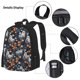 thumbnail image 3 of Easygdp Cute ghost in the flowers Mochila para Niños y Niñas con Set de Caja de Almuerzo y Estuche para Lápices 3 en 1, Mochila Escolar Estampada para Adolescentes, 3 of 7