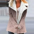 thumbnail image 2 of BLVB Womens Winter Warm Fuzzy Fleece Lined Jacket Notch Collar Thermal Plush Coats Thicker Outerwear 2024 Fashion Clothes, 2 of 5