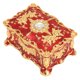 thumbnail image 2 of Joyero vintage Mini estilo europeo antiguo joyero Metal esmalte anillo collar pendiente organizador oro rojo, 2 of 14
