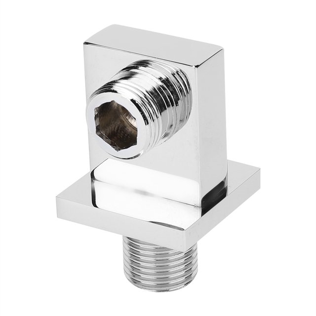 Hogar Accesorios de baño ducha cuadrada conector manguera salida pared codo G1/2in