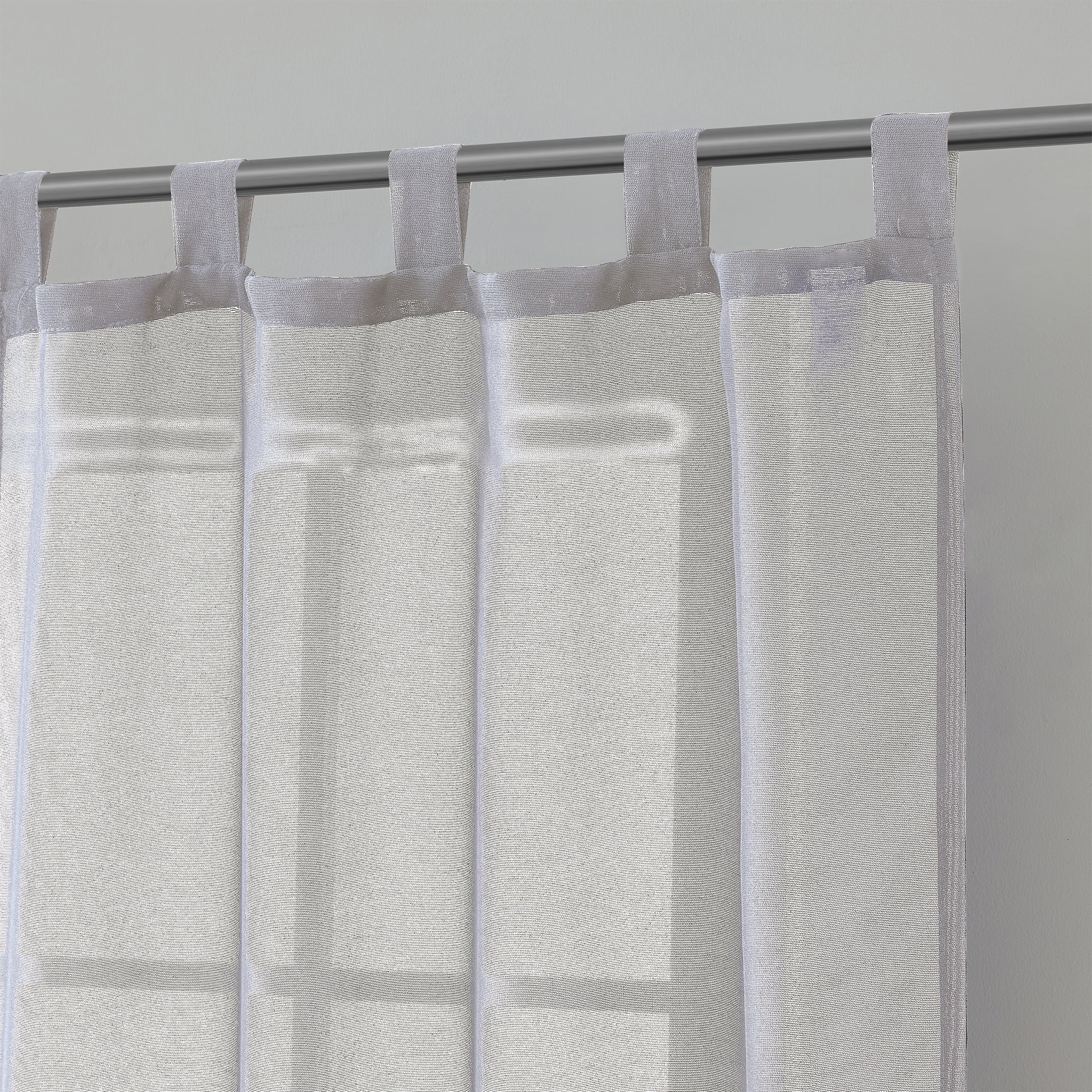 Mainstays Light Filtering Tab Top Curtain Panel Set, Set of 2, Grey, 37" W x 84" L