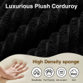 thumbnail image 3 of Aemeios 82.7" Cloud Sofa Corduroy 3 Seater Deep Seat Couch Oversized Compression Sofa No Assembly Required, Black, 3 of 11