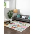 thumbnail image 3 of Rugs.com Blossom Collection Rug – 10 Ft Square Ivory Medium Rug Perfect For Living Rooms, Kitchens, Entryways, 3 of 8
