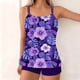thumbnail image 4 of Traje de baño de 2 piezas para mujer, trajes de baño para mujer, traje de baño estampado de tres piezas con abertura para mujer, 4 of 6