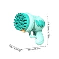 thumbnail image 2 of HTHLVMD Light-Up Bubble Blower, Party Bubble Machine, Large Bubble Toy, Automatic Bubble Device, 44-Hole Bubble Blaster With Lights, High-Output Bubble Maker With Solution and Dipping Tray, Green, 2 of 6