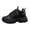 Black, variant on Wovix Women Fashion Sneakers Platform Bold Lace-Up Comfortable Sneakers Plaid Soft Lightweight Daily School