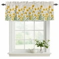thumbnail image 2 of 2 Pack Valances for Windows, Yellow Spring Floral Window Valances for Living Room/Bedroom/Bathroom, Pastoral Flowers Daisy Rustic Light Filtering Kitchen Curtain Valance Window Treatment 42"W x18" L, 2 of 9