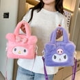 thumbnail image 2 of Sanrio-bolsa Kawaii Kuromi Cinnamoroll My Melody para mujer y niña, bolso de felpa de dibujos animados, bolsa de cosméticos, bolsa de almacenamiento de viaje, regalos, 2 of 3