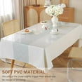 thumbnail image 5 of Frosted Table Cover Protector 35.4 x 63 Inch, 1.5mm Thick Plastic Table Cover, Table Protector for Dining Room Table, Waterproof Vinyl Tablecloth Table Pad Mat for Kitchen, Writing Desk, 5 of 9