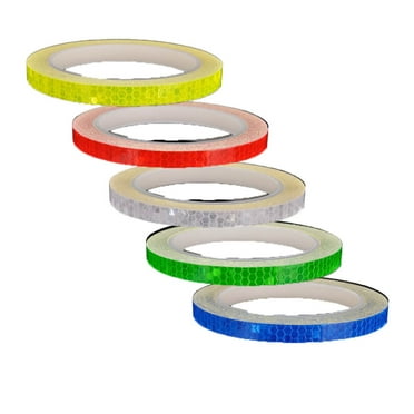 Engineering Grade Retro Reflective Tape Orange. Outdoor Waterproof Safety Reflector for Autos, Bikes, Camper, RV, Boat Striping, and Traffic Signage Marking，white red blue green yellow