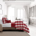 thumbnail image 4 of Basic Check Red Comforter Set California King, 4 of 5